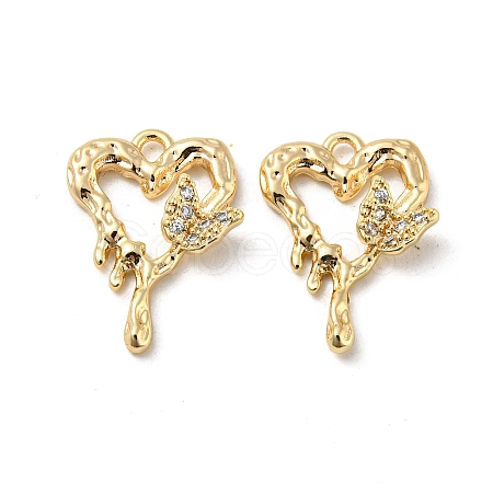 Brass Micro Pave Cubic Zirconia Pendants KK-H460-43G-1