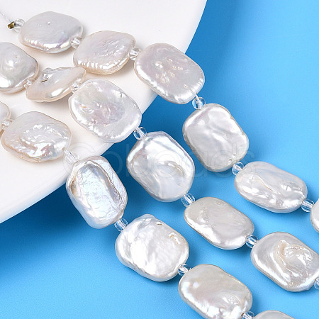 Natural Baroque Keshi Pearl Beads Strands X-PEAR-D07-03-1