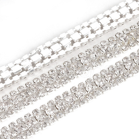 Brass Rhinestone Strass Chains CHC-T006-01D-1