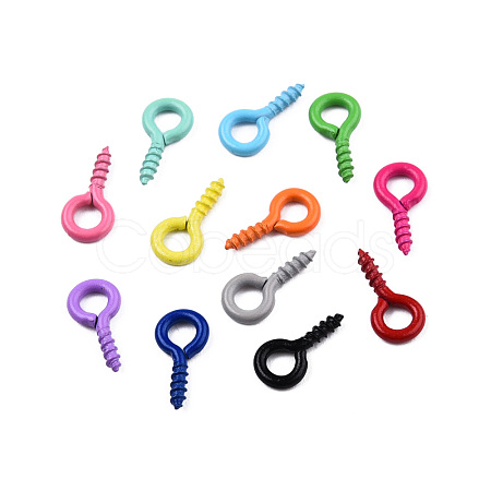 Spray Painted Iron Screw Eye Pin Peg Bails IFIN-N010-002B-1