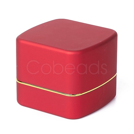 Square Plastic Jewelry Ring Boxes OBOX-F005-01B-1