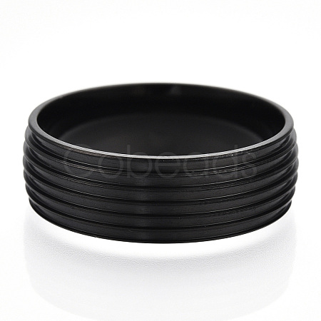 201 Stainless Steel Grooved Finger Ring Settings STAS-WH0047-03EB-1