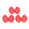 Plating Transparent Acrylic Cabochons, Bowknot, Red, 19.5x26.5x6.5mm