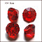 K9 Glass, Imitation Austrian Crystal Beads, Grade AAA, Faceted, Diamond, Dark Red, 7x5mm, Hole: 0.9~1mm