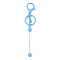 Spray Painted Alloy Bar Beadable Keychain for Jewelry Making DIY Crafts, with Alloy Lobster Clasps and Iron Ring, Light Sky Blue, 15.5~15.8cm