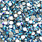 Glass Flat Back Rhinestone, Grade A, Back Plated, Faceted, AB Color, Half Round, Sapphire, SS16, 3.8~4.0mm, 1440pcs/bag