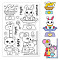 PVC Plastic Stamps, for DIY Scrapbooking, Photo Album Decorative, Cards Making, Stamp Sheets, Animal Pattern, 16x11x0.3cm