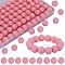 80Pcs Round Silicone Focal Beads, Chewing Beads For Teethers, DIY Nursing Necklaces Making, Pink, 15mm, Hole: 2mm