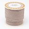 Braided Polyester Cords, Round, Tan, 3mm, about 8.74 yards(8m)/roll