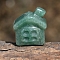 Natural Green Aventurine Carved House Figurines Statues for Home Office Desktop Decoration, 26x24x16mm