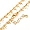 Lightning Bolt Brass Pendant Necklaces, with Curb Chains and Cubic Zirconia, Golden, 15.94 inch(40.5cm)