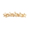 Alloy Hair Barrettes, for Woman Girls, Light Gold, Star, 17x75x15mm