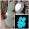 Resin Imitation Luminous Stone Display Decoration, Nuggest, White, 45mm