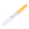 Plastic Handle Iron Seam Rippers, Platinum Metal Color, Yellow, 89x10mm