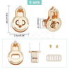 WADORN&reg 6 Sets Alloy Bag Hanger for Purse Making Supplies DIY-WR0001-40-3