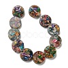 Dyed Natural Imperial Jasper with Resin Beads Strands G-G083-E05-01-2