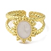 304 Stainless Steel Enamel Open Cuff Rings for Women RJEW-F166-45G-02-2