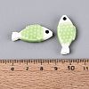 Hand Painted Fish Shaped Porcelain Beads PORC-N013-06A-3