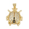Brass Micro Pave Cubic Zirconia Pendants KK-A260-07B-G-1
