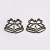 Tibetan Style Alloy Open Back Bezel Pendants PALLOY-L203-03AB-1