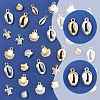 120Pcs 12 Styles CCB Plastic Pendants Sets CCB-FS0001-14-3