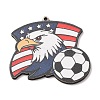 American Football Themed Printed Wooden Pendants WOOD-B012-02D-1