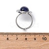 Oval Natural Sodalite Finger Rings RJEW-M063-01P-09-5