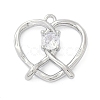Brass Micro Pave Cubic Zirconia Pendants ZIRC-P122-01D-P01-1