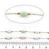 Shell & 304 Stainless Steel Oval Beads Link Chains CHS-K021-09G-05-3