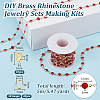 DIY Brass Rhinestone Jewelry Sets Making Kits DIY-OC0014-15D-2