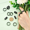 12Pcs Crystal Rhinestone Grooved Finger Ring RJEW-UN0002-46EB-4