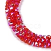 Electroplate Glass Beads Strands GLAA-Q105-02D-3