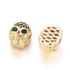 Brass Micro Pave Cubic Zirconia Beads ZIRC-G166-42G-2
