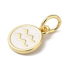 Real 18K Gold Plated Brass Enamel Charms KK-L216-001G-E02-2