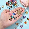 44Pcs 22 Colors Alloy Enamel Connector Charms ENAM-CJ0006-64-4