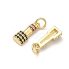 Brass Micro Pave Cubic Zirconia Pendants KK-P345-77G-2