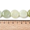Natural Flat Round Xiuyan Jade Beads Strands G-L245-03B-5