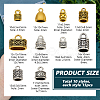 150Pcs 15 Styles Tibetan Style Cord Ends FIND-PH0028-89-2