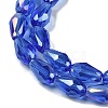 Transparent Electroplate Glass Beads Strands EGLA-N013-T8mm-B11-3