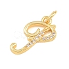 Brass Micro Pave Clear Cubic Zirconia Pendants CU-CBA7939-01P-G-2
