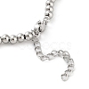 Brass Beaded Necklaces NJEW-L170-08C-P-3
