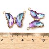Brass Pave Faceted Glass Connector Charms FIND-Z020-03N-3