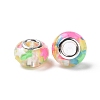 Transparent Resin European Rondelle Beads RPDL-P005-01P-12-3