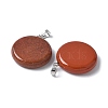 Natural Red Jasper Pendants G-A259-04P-05-2