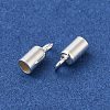 925 Sterling Silver Cord Ends STER-F032-09S-2mm-2