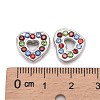 Alloy Rhinestone Slide Charms RSB357-1-3