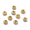 Brass Rhinestone Spacer Beads RB-A014-L6mm-01G-2