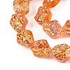 Electroplate Glass Beads Strands EGLA-N012-08M-3