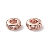 Brass Micro Pave Cubic Zirconia Beads ZIRC-F001-121RG-3