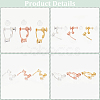 24Pcs 3 Colors Brass Screw On Clip-on Earring Findings KK-SP0001-19-6